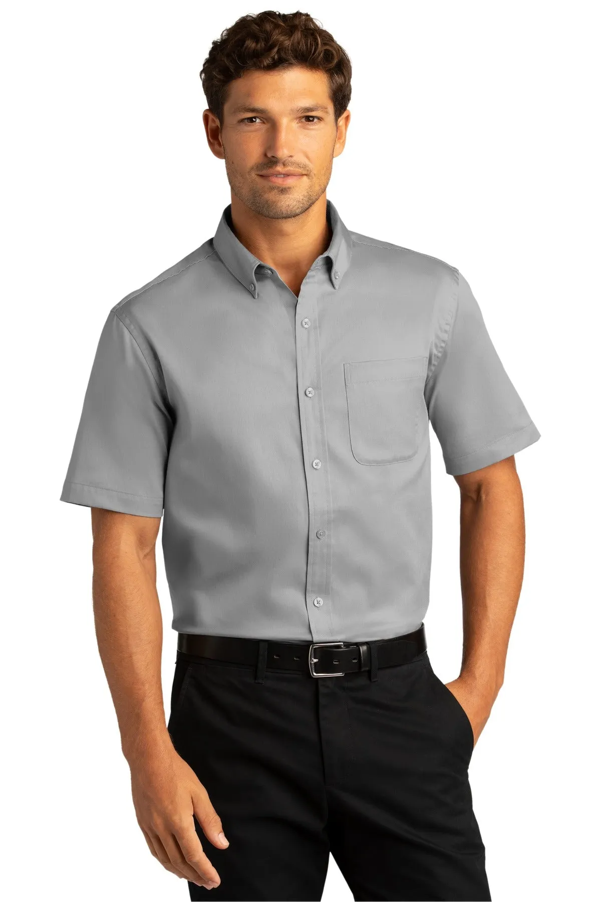 Port Authority® Short Sleeve SuperPro React™ Twill Shirt. W809