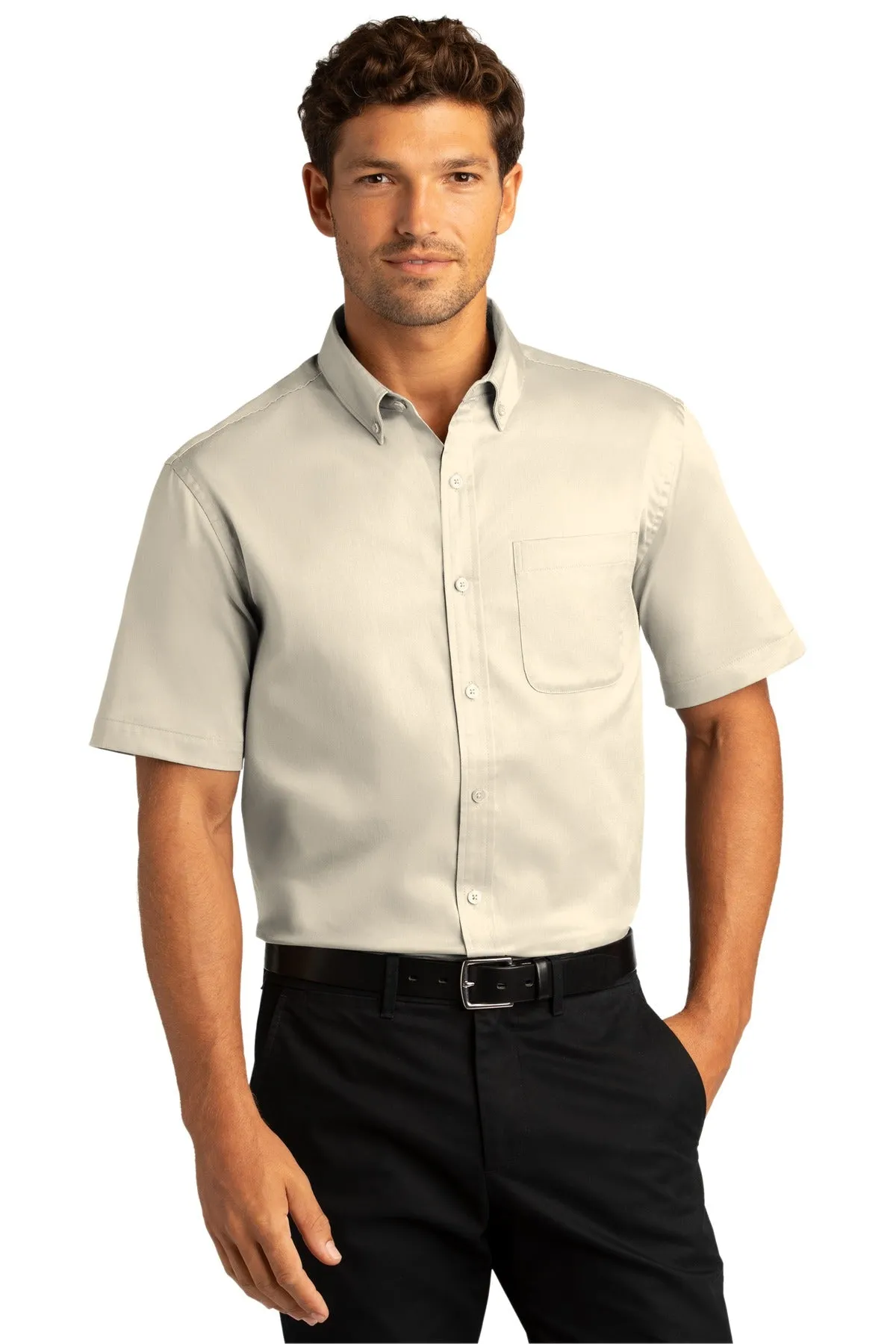 Port Authority® Short Sleeve SuperPro React™ Twill Shirt. W809