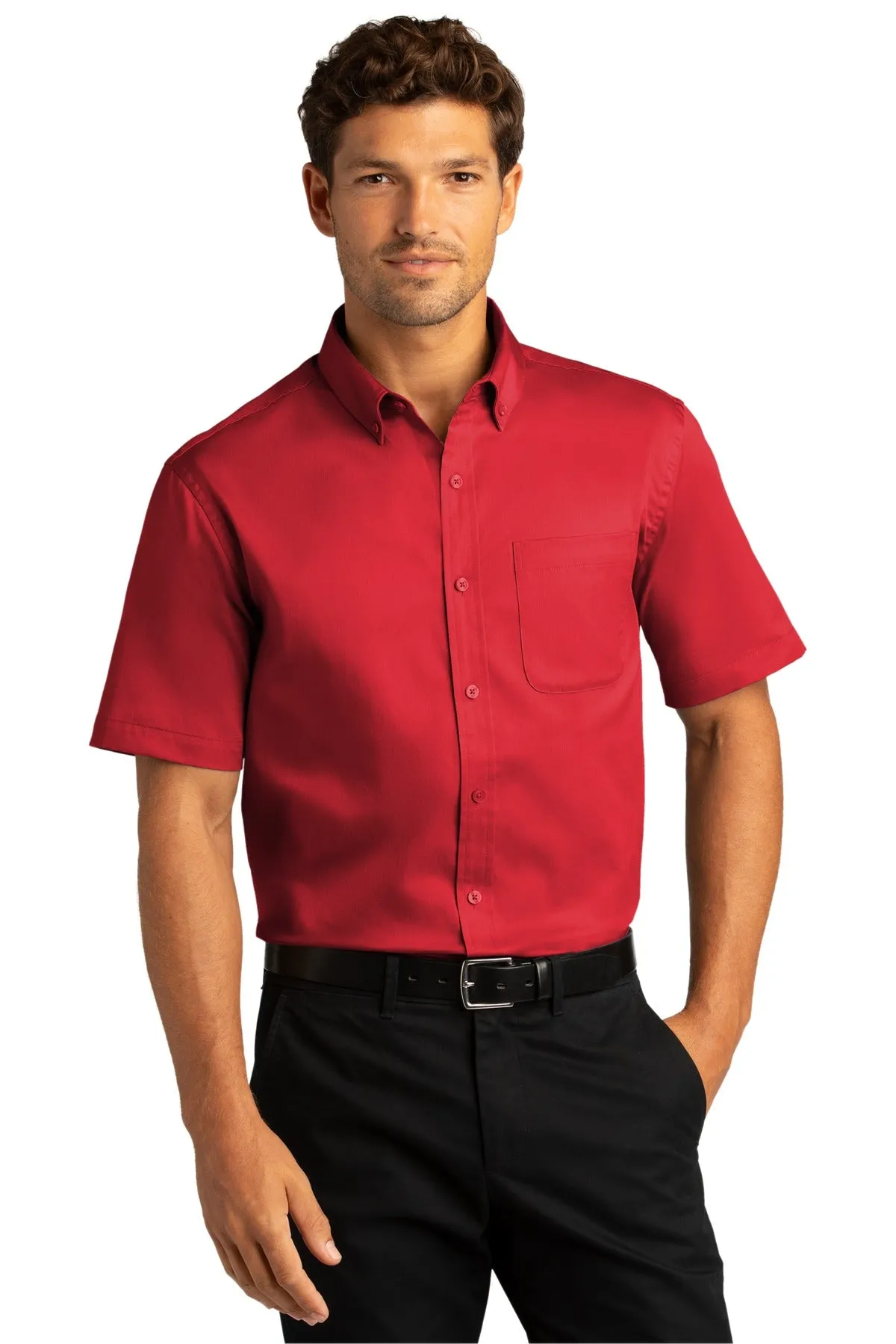 Port Authority® Short Sleeve SuperPro React™ Twill Shirt. W809