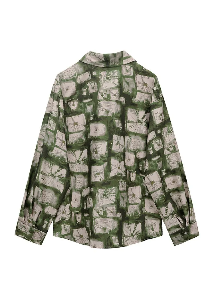 Pre Order:  Retro Print Women's Loose Fit Shirt