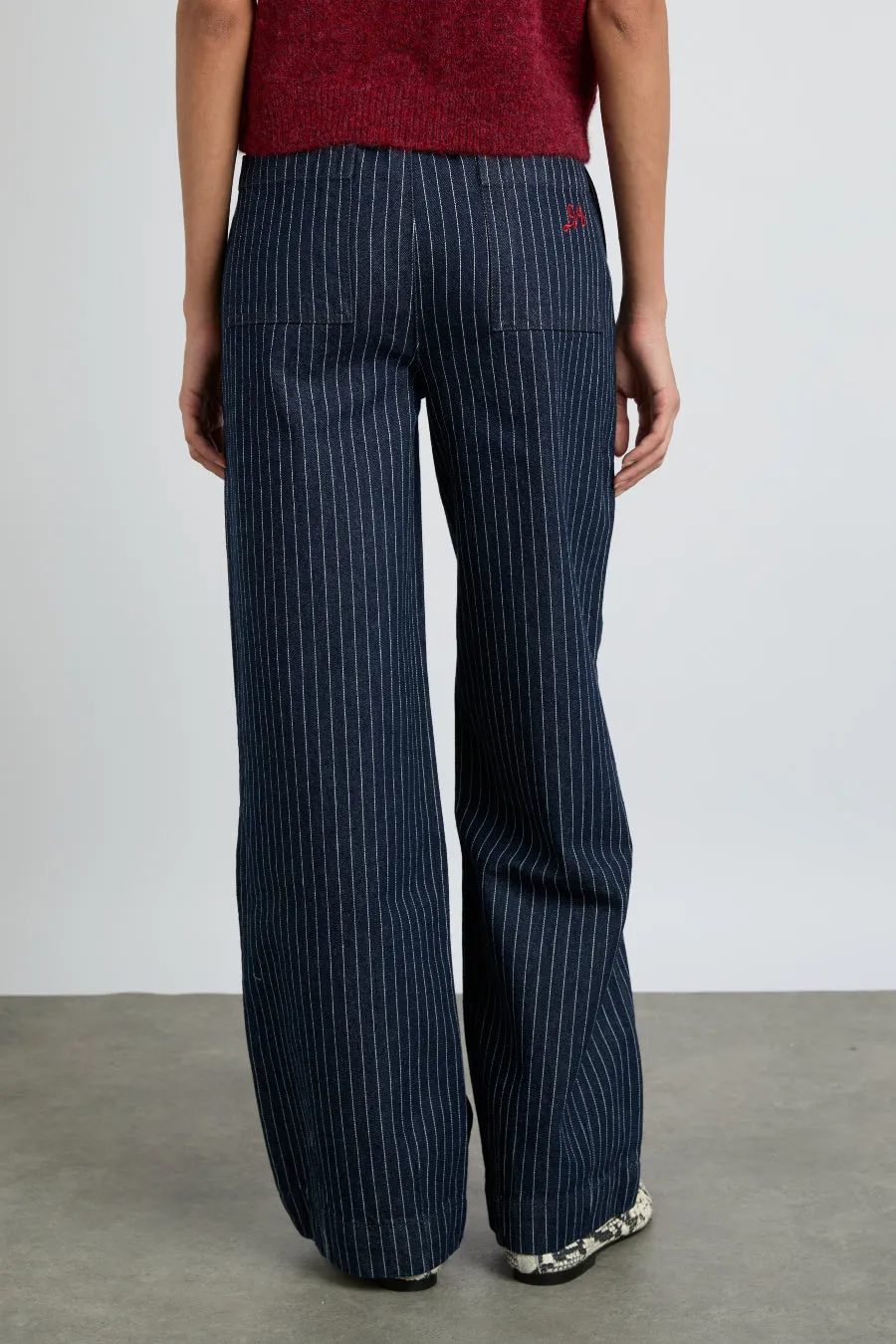 rafe jeans - navy pin stripe