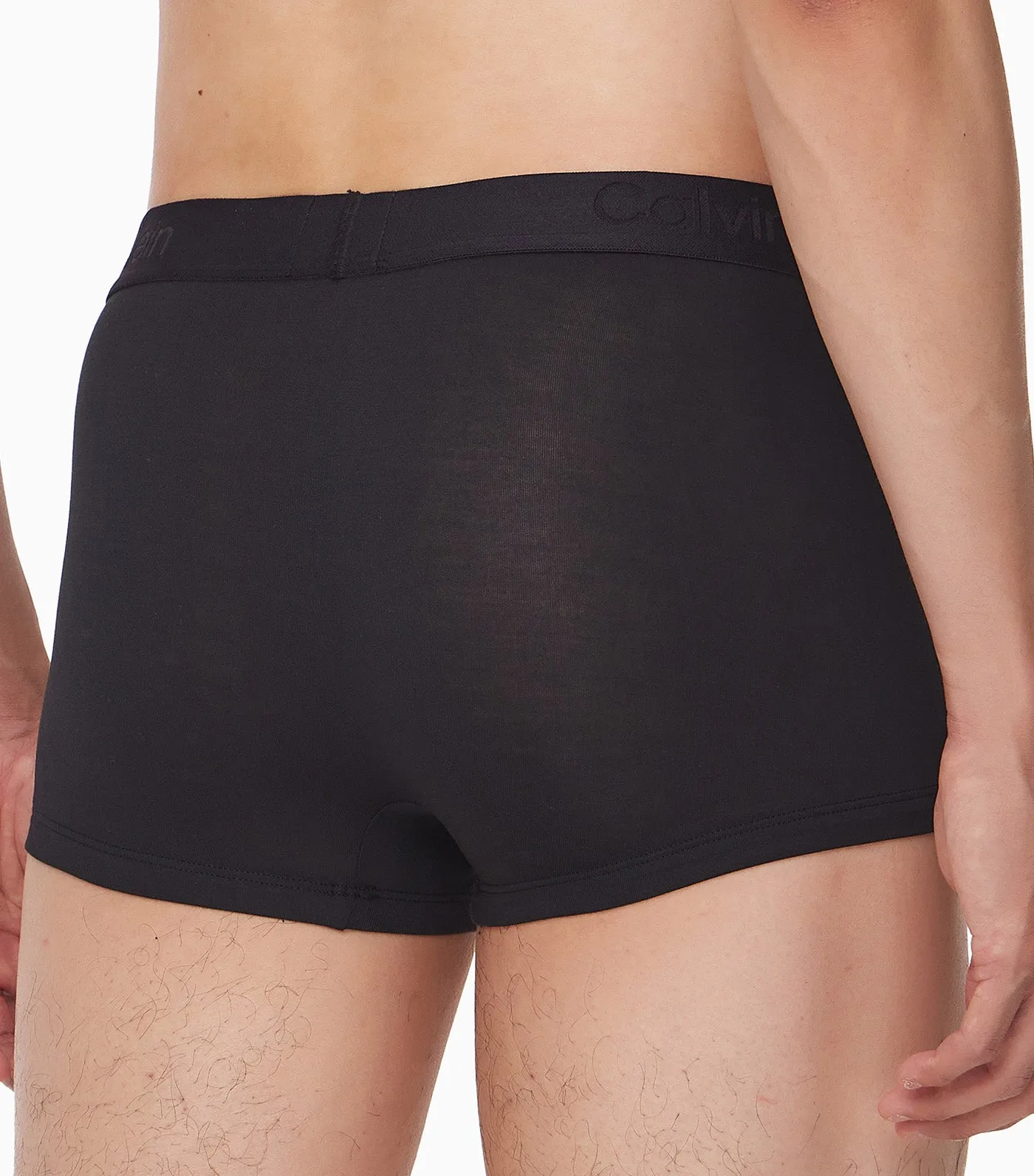 Silk Knit Low Rise Trunks Black