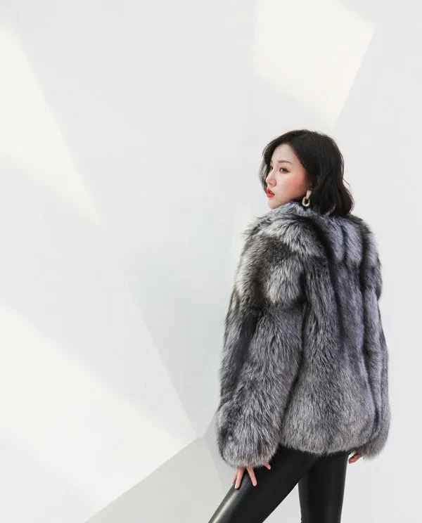 Silver Fox Fur Jacket