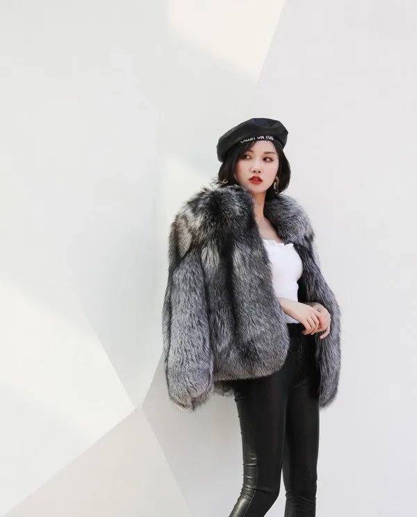 Silver Fox Fur Jacket