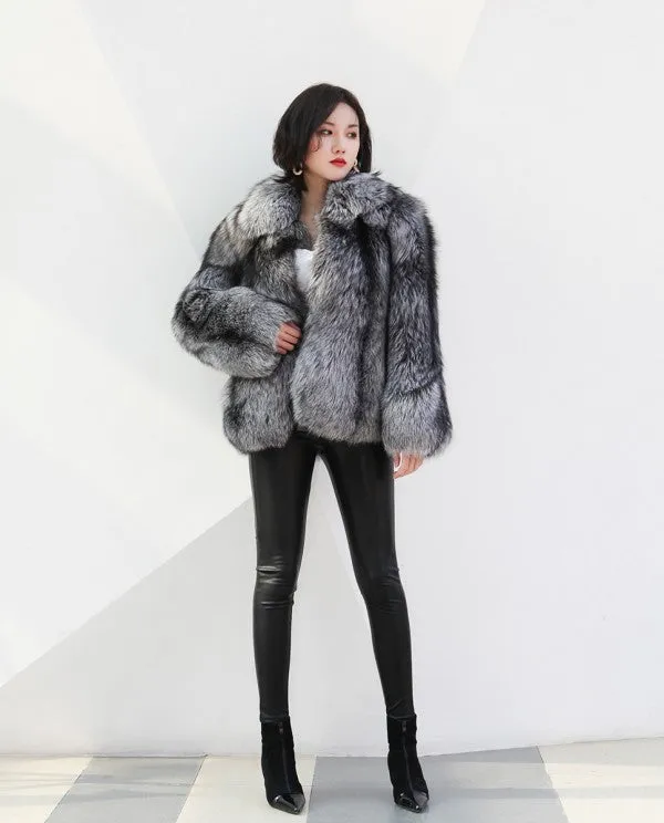 Silver Fox Fur Jacket