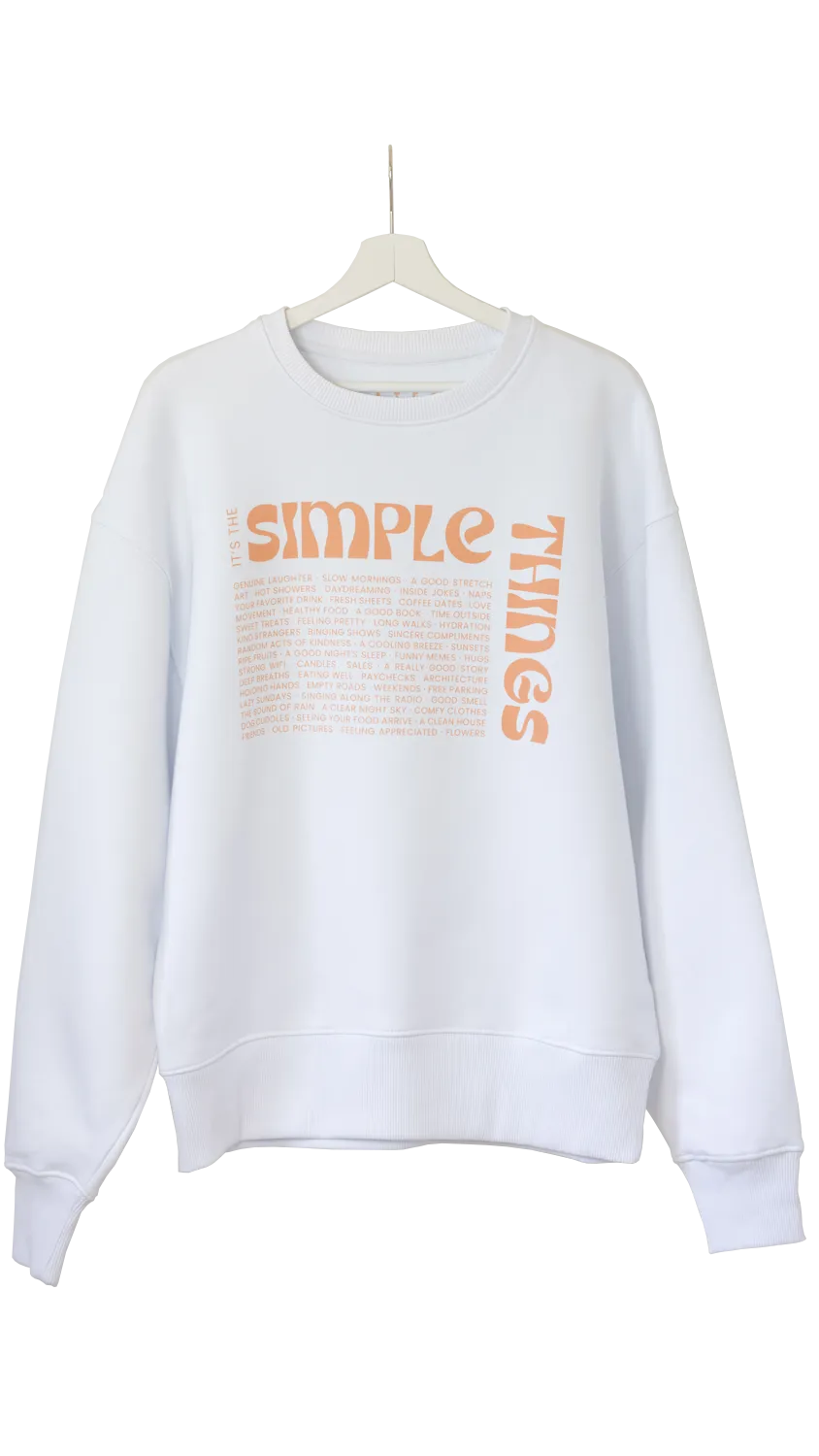 Sweater (Oversized) mit "Simple things" Motiv