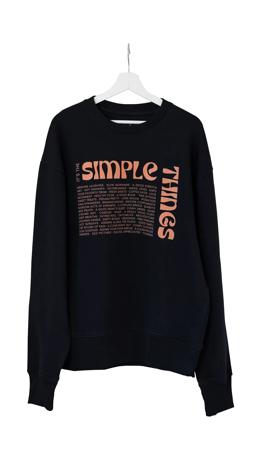 Sweater (Oversized) mit "Simple things" Motiv