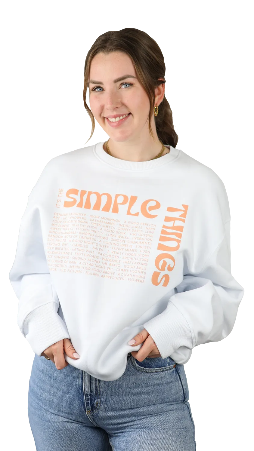 Sweater (Oversized) mit "Simple things" Motiv