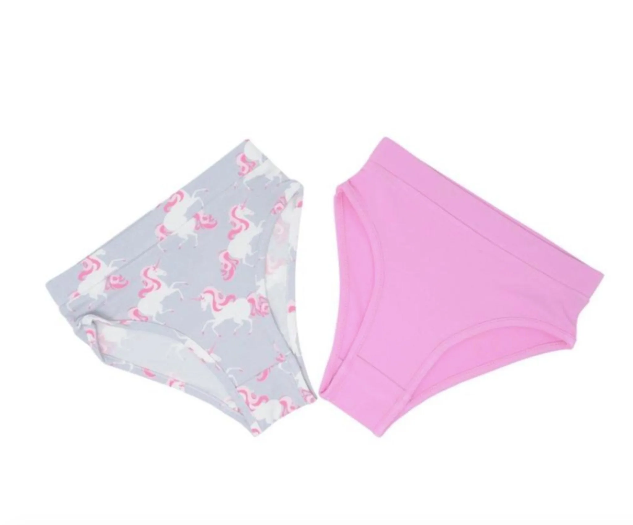 Sweet Bamboo 2 Piece Underwear In UNICORNS & PINK Pattern