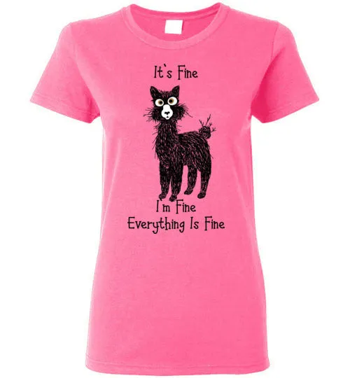 t-shirt: Alpaca I'm Fine Ladies Short-Sleeve