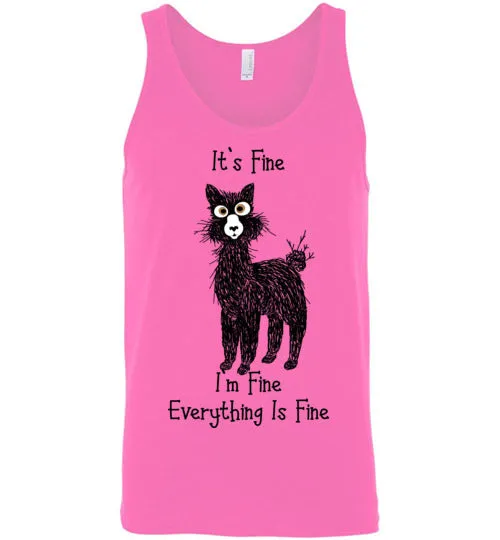 t-shirt: Alpaca I'm Fine Unisex Tank