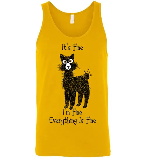 t-shirt: Alpaca I'm Fine Unisex Tank