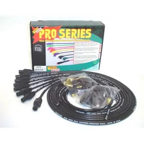 Taylor 8mm Pro Wires Universal Spark Plug Wire Set - Black - Resistor Core Conductor - 180° Plug Boots - 8 Cylinder Applications