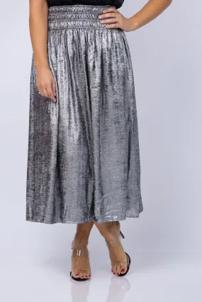 The Great. The Viola Skirt in Silver