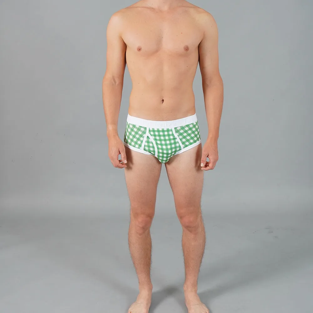 Wayne Brief | Green Gingham