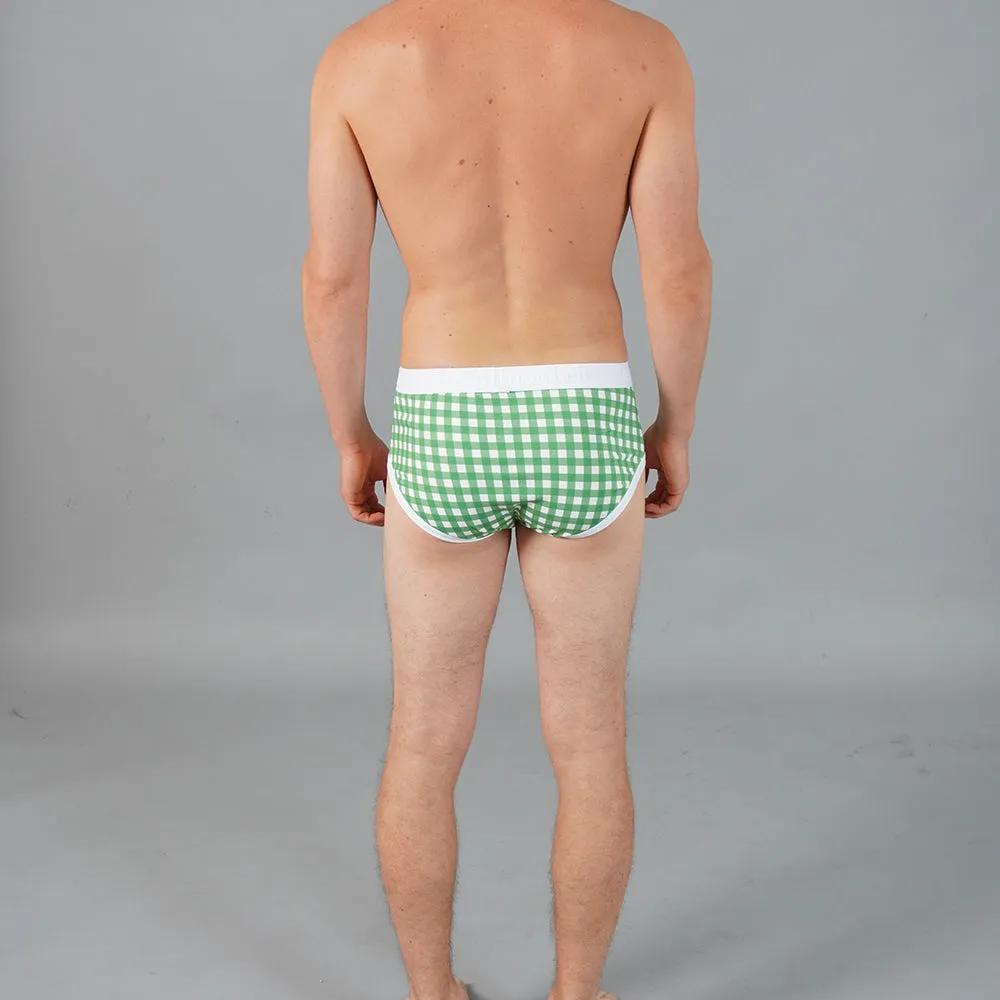 Wayne Brief | Green Gingham