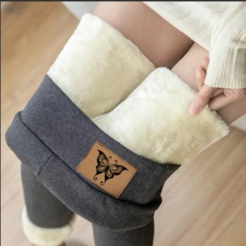 Wjczt Winter Women's Leggings Sherpa Fleece Lined Thermal Skinny Legging High Waist Cashmere Plus Size  S-5XL Cold Weather Warm Pants