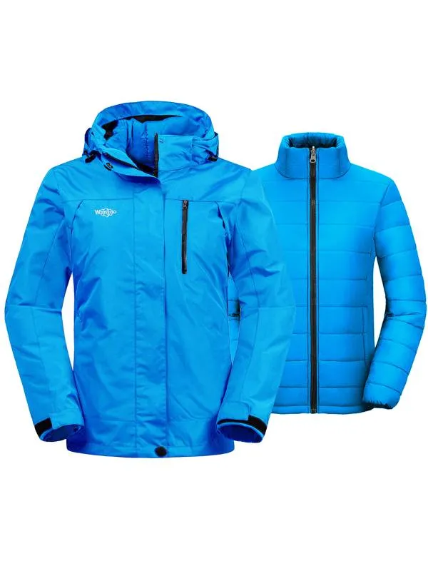 Women's 3-in-1 Ski Jacket Waterproof Snowboard Jacket Winter Coat Alpine I