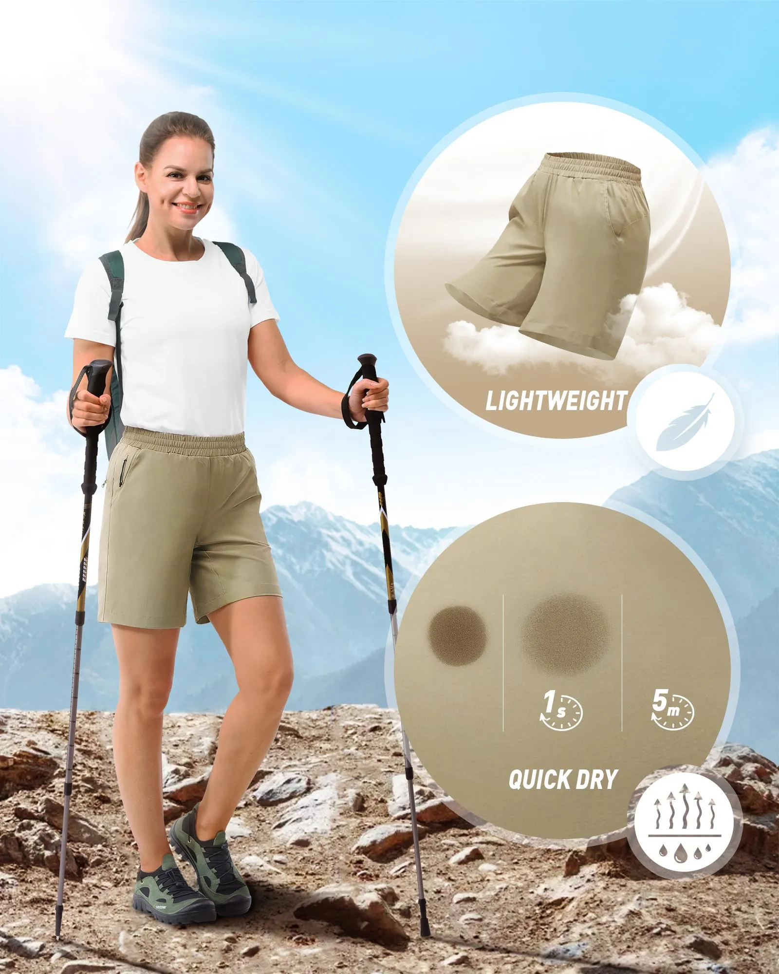 Women's  5" Hiking Shorts with 4 Pockets