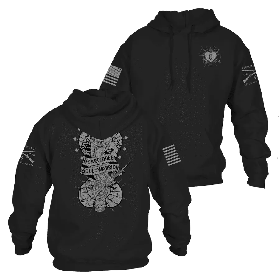 Women's Heart and Soul of a Warrior Hoodie - Black