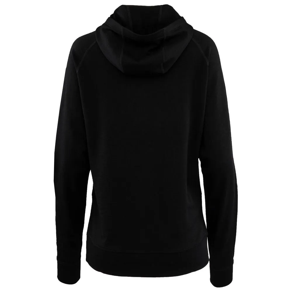 Womens Merino 260 Lounge Hoodie (Black/Smoke)