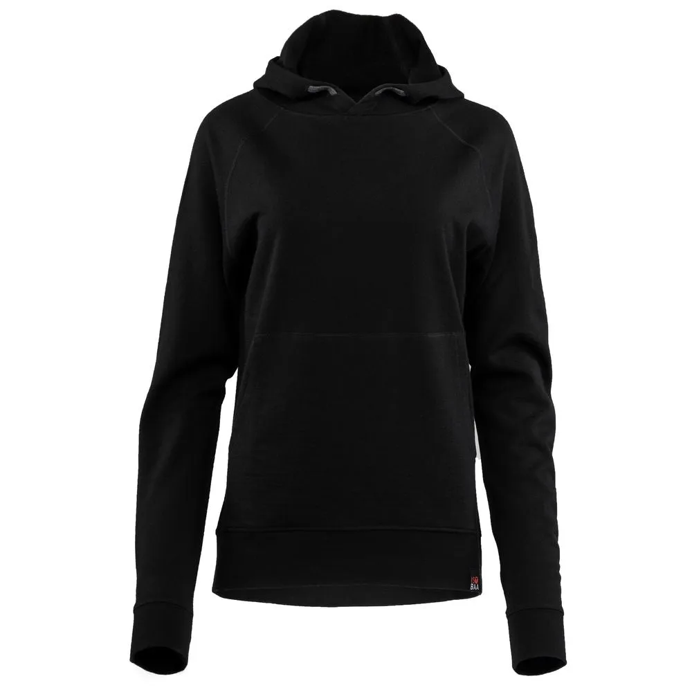 Womens Merino 260 Lounge Hoodie (Black/Smoke)