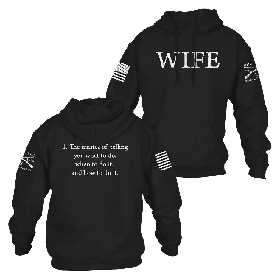 Women's Wife Defined Hoodie - Black