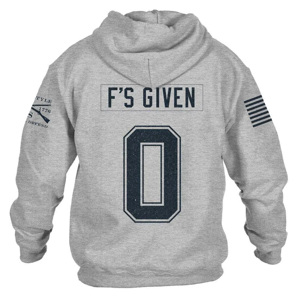 Zero F's Given Hoodie - Sport Grey