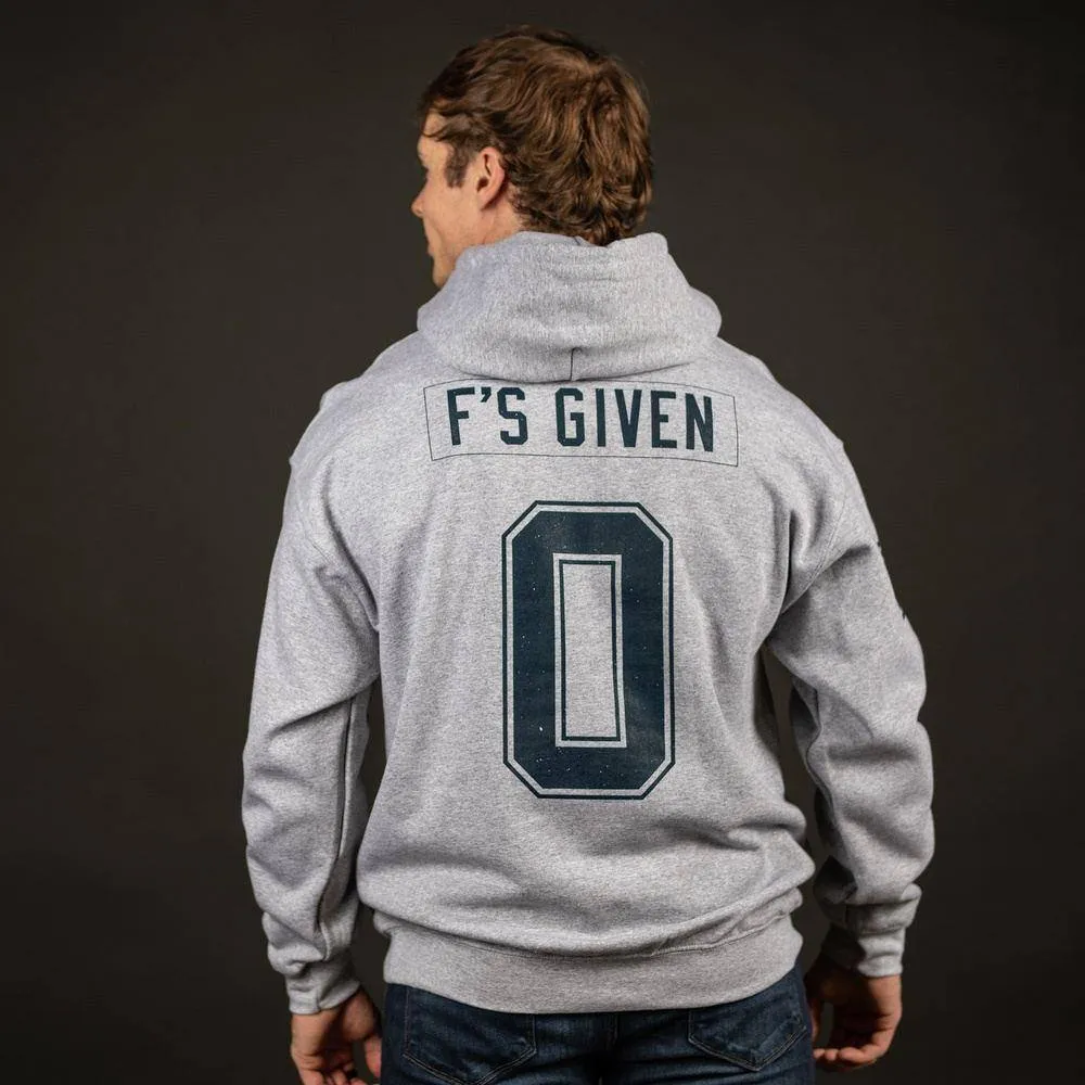 Zero F's Given Hoodie - Sport Grey